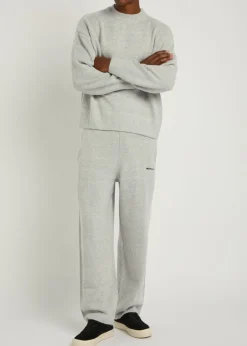 Logo-embroidered brushed-knit sweatpants