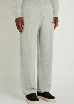 Logo-embroidered brushed-knit sweatpants