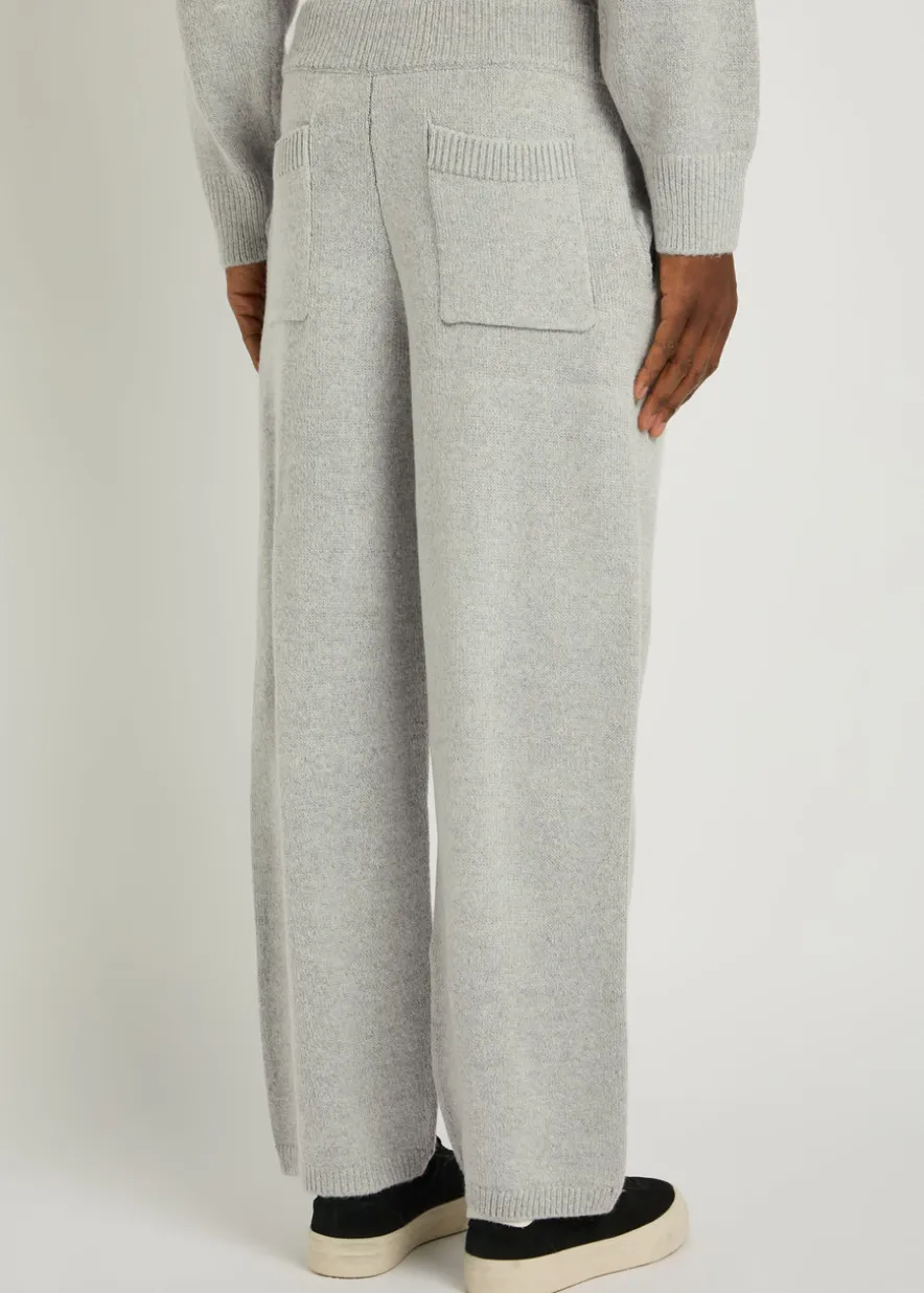Logo-embroidered brushed-knit sweatpants