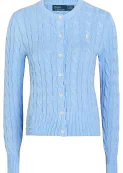 Logo-embroidered cable-knit cotton jumper