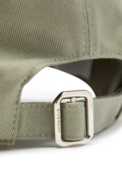 Logo-embroidered cnavas cap