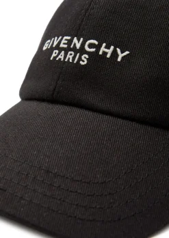 Logo-embroidered cnavas cap