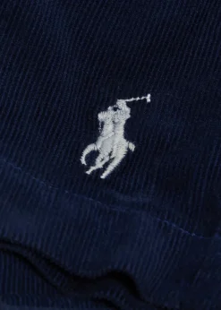 Logo-embroidered corduroy shorts