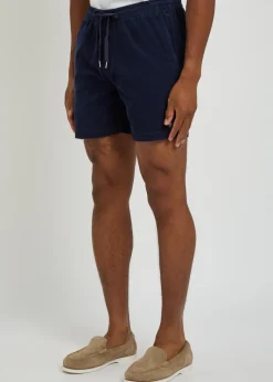 Logo-embroidered corduroy shorts