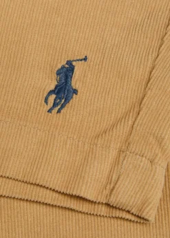 Logo-embroidered corduroy shorts