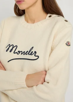 Logo-embroidered cotton-blend jumper