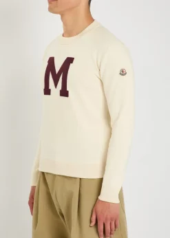 Logo-embroidered cotton-blend jumper