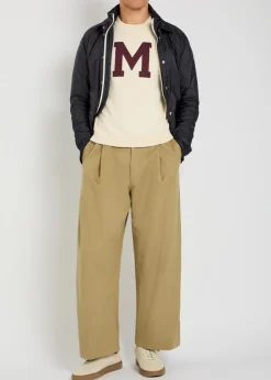 Logo-embroidered cotton-blend jumper
