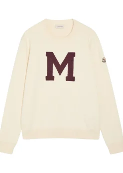 Logo-embroidered cotton-blend jumper