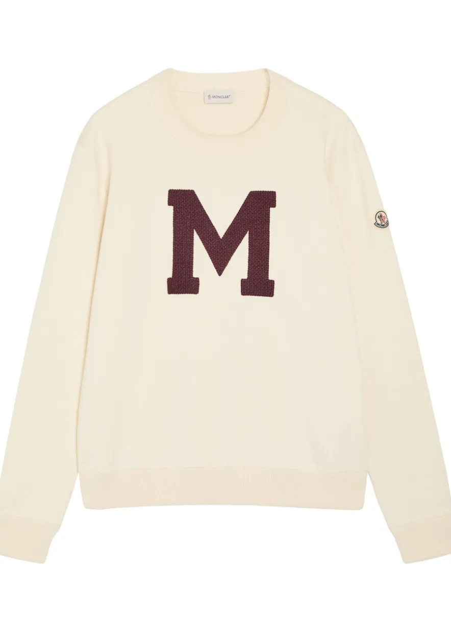 Logo-embroidered cotton-blend jumper