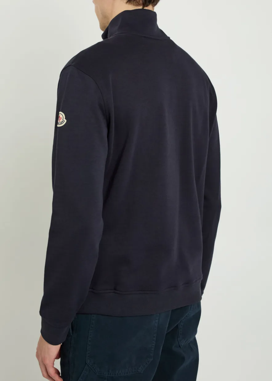 Logo-embroidered cotton-blend sweatshirt