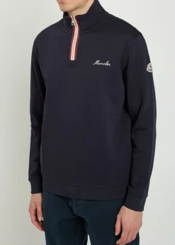 Logo-embroidered cotton-blend sweatshirt