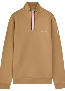 Logo-embroidered cotton-blend sweatshirt