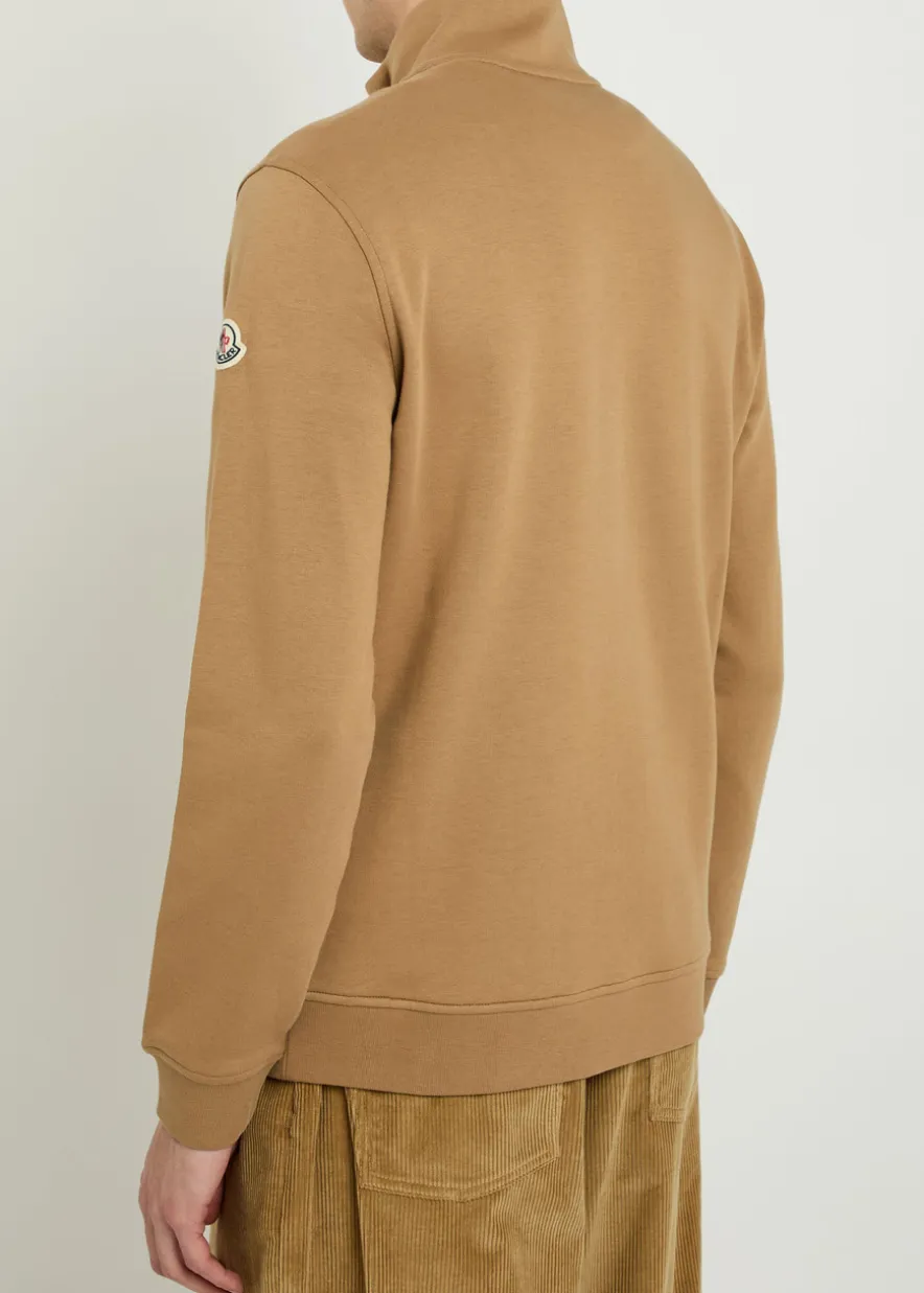 Logo-embroidered cotton-blend sweatshirt
