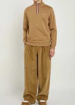 Logo-embroidered cotton-blend sweatshirt
