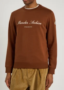 Logo-embroidered cotton-blend sweatshirt