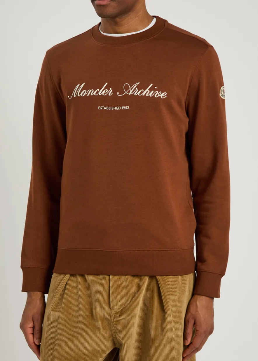 Logo-embroidered cotton-blend sweatshirt