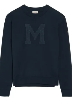 Logo-embroidered cotton-blend jumper