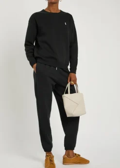 Logo-embroidered cotton-blend sweatshirt