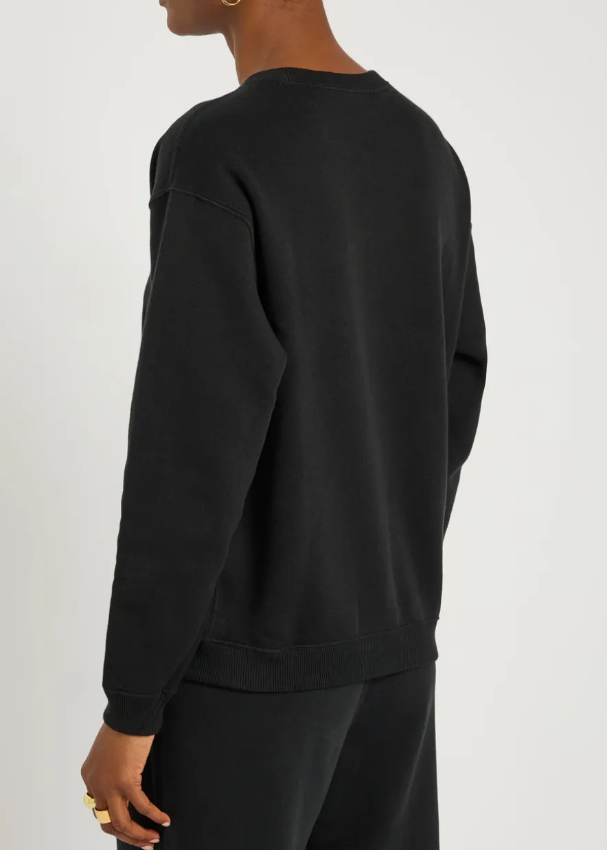 Logo-embroidered cotton-blend sweatshirt