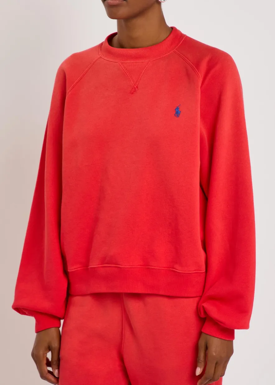 Logo-embroidered cotton-blend sweatshirt