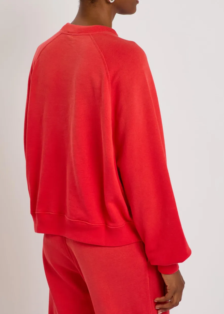 Logo-embroidered cotton-blend sweatshirt