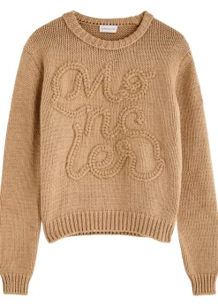 Logo-embroidered cotton jumper