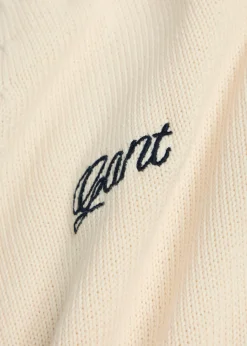 Logo-embroidered cotton-knit cardigan