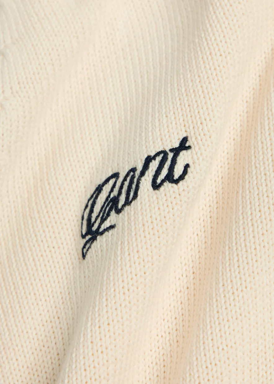 Logo-embroidered cotton-knit cardigan