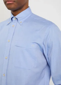 Logo-embroidered cotton Oxford shirt