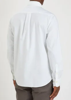 Logo-embroidered cotton Oxford shirt