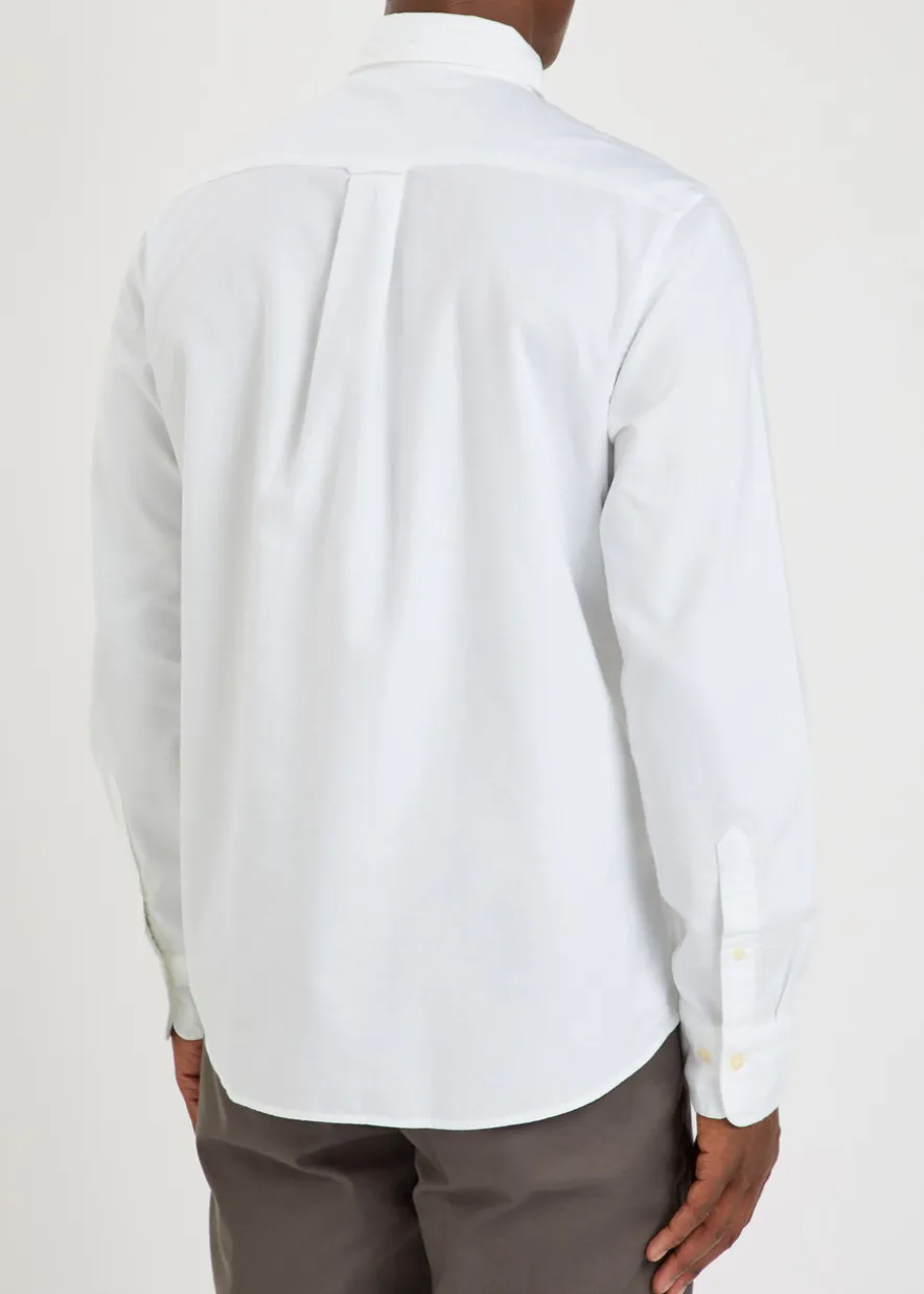 Logo-embroidered cotton Oxford shirt