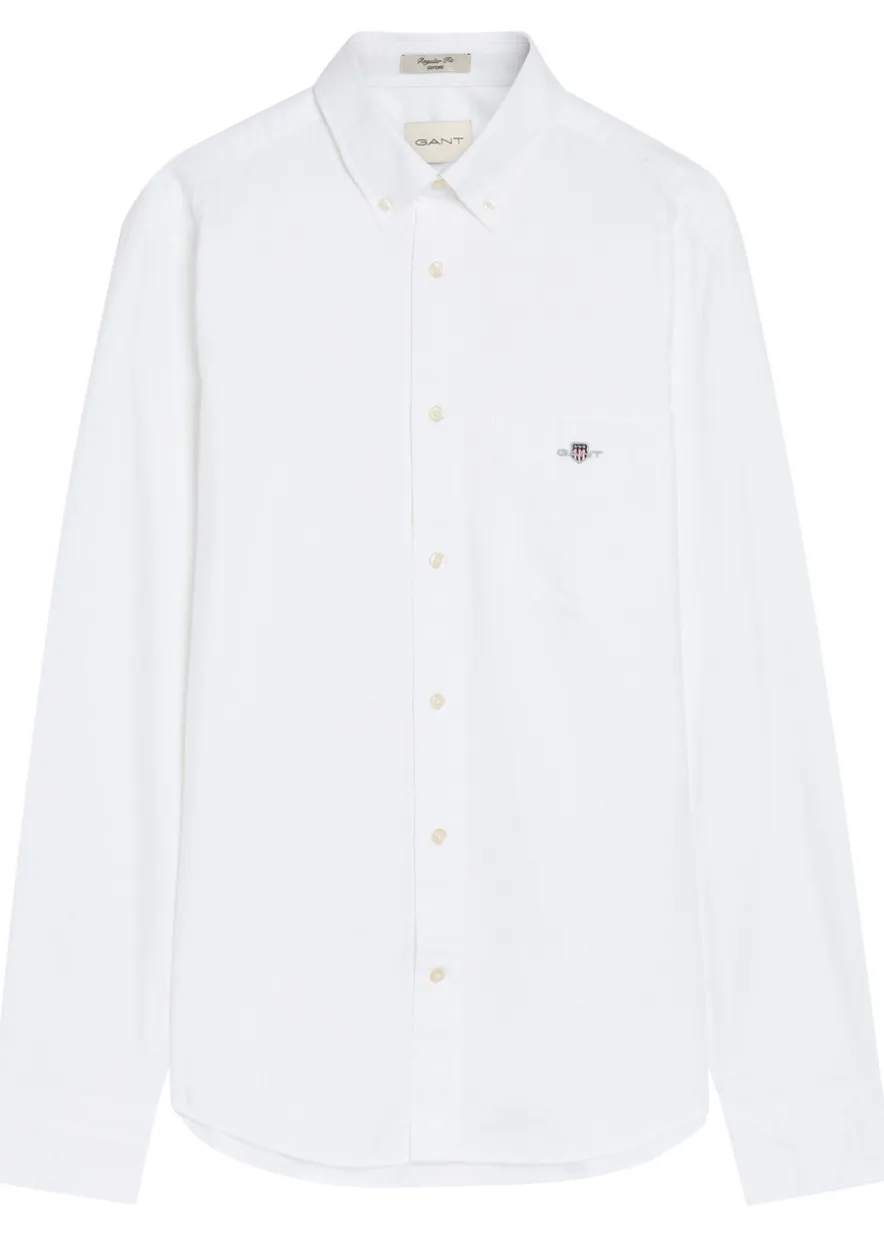 Logo-embroidered cotton Oxford shirt