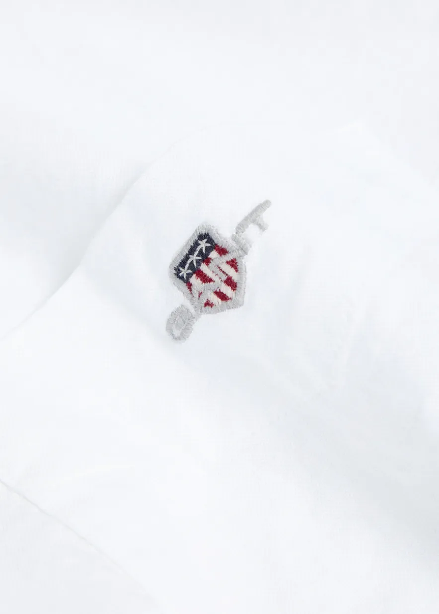 Logo-embroidered cotton Oxford shirt