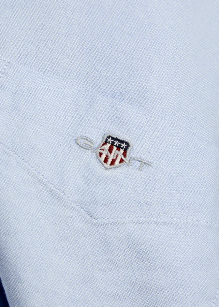 Logo-embroidered cotton Oxford shirt