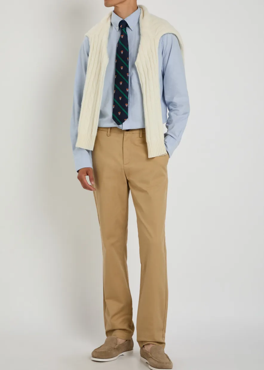Logo-embroidered cotton Oxford shirt