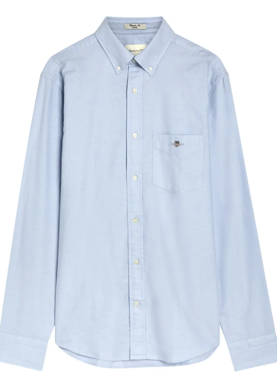 Logo-embroidered cotton Oxford shirt