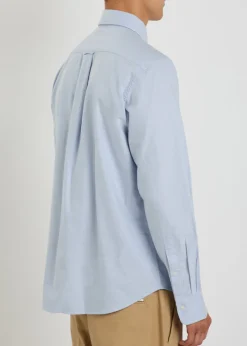 Logo-embroidered cotton Oxford shirt