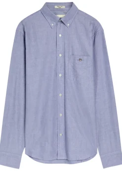 Logo-embroidered cotton Oxford shirt