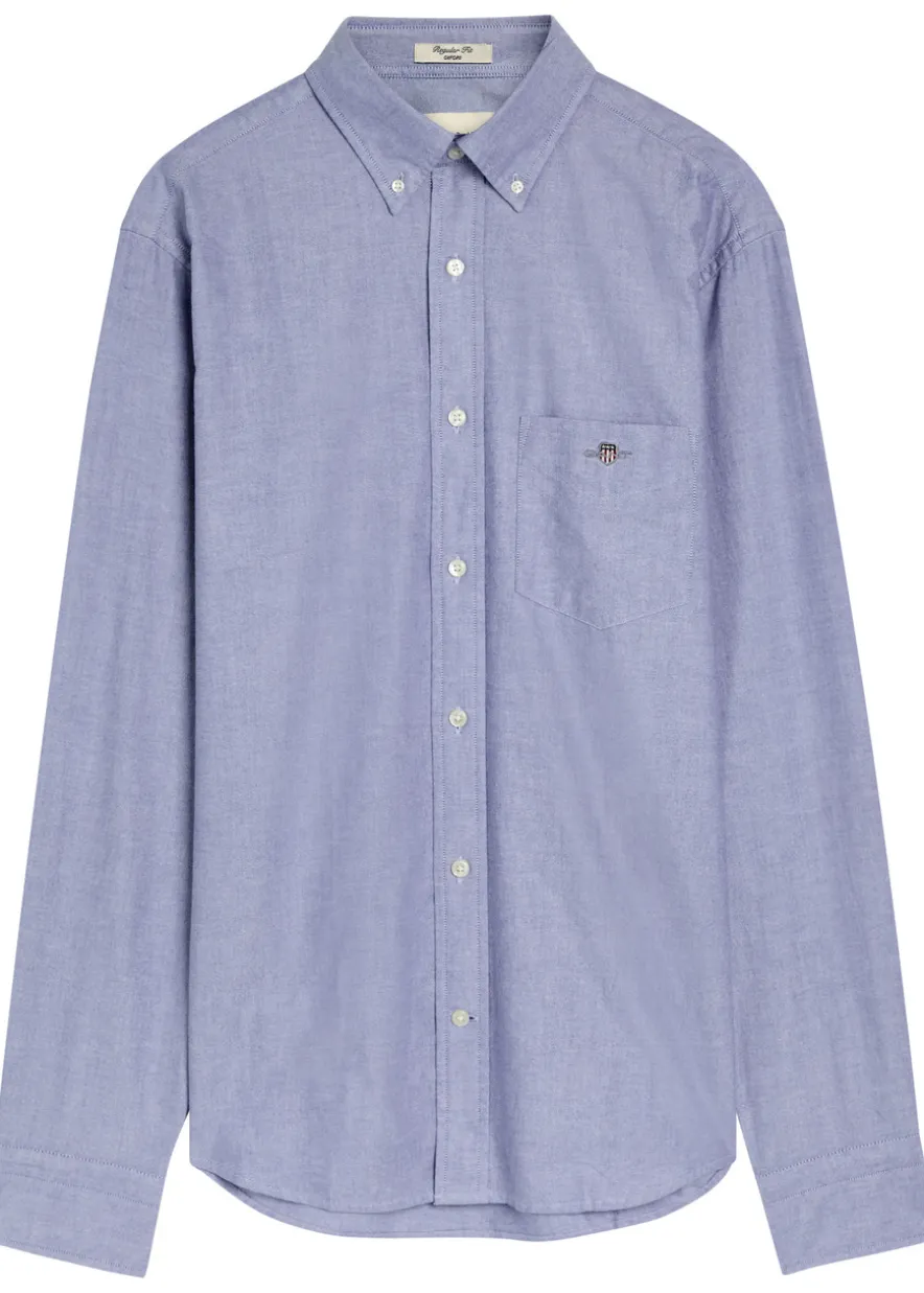 Logo-embroidered cotton Oxford shirt