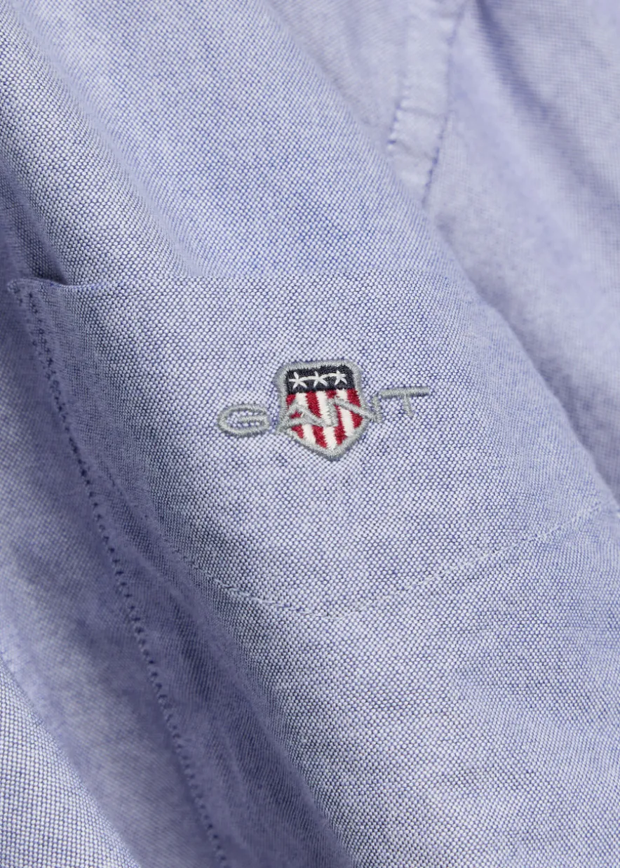 Logo-embroidered cotton Oxford shirt