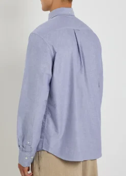 Logo-embroidered cotton Oxford shirt