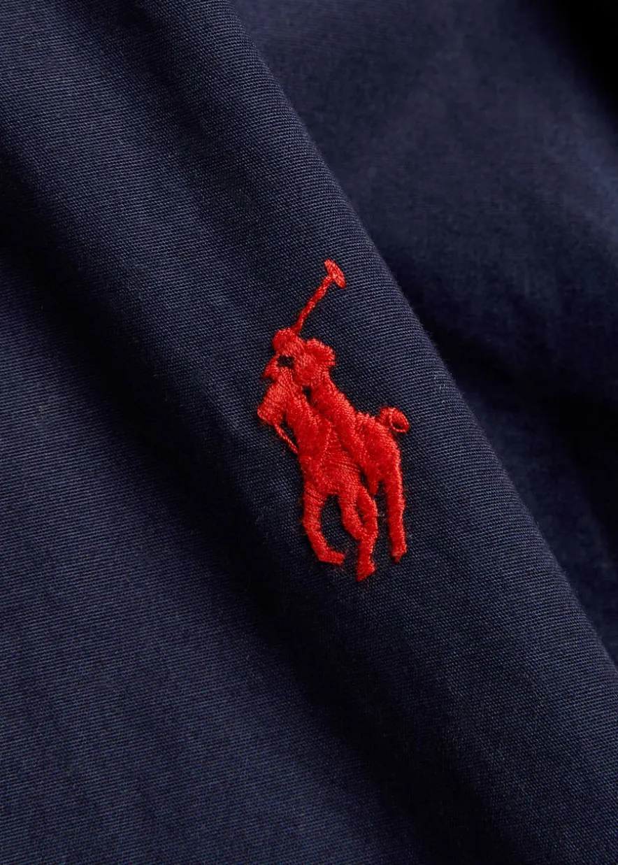 Logo-embroidered cotton-poplin jacket