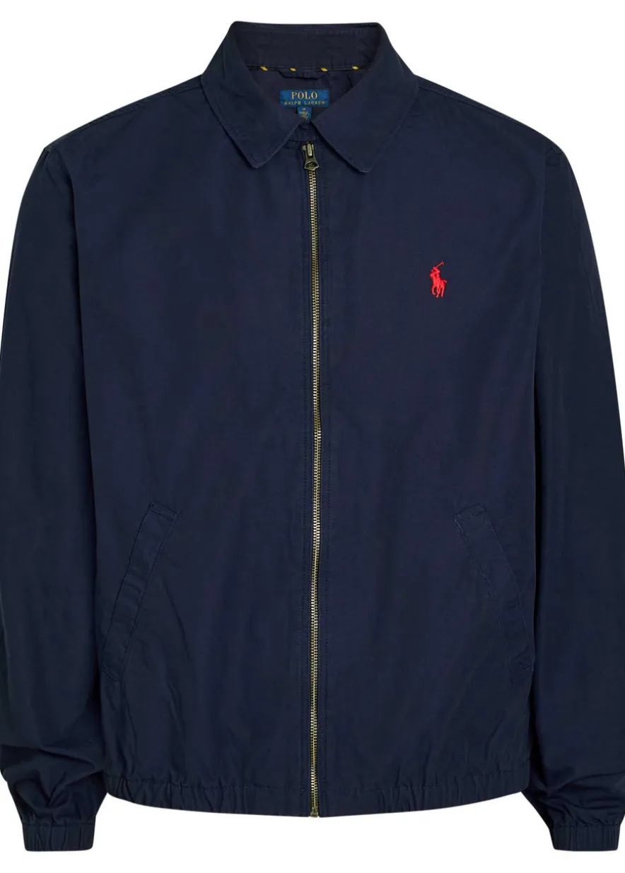 Logo-embroidered cotton-poplin jacket