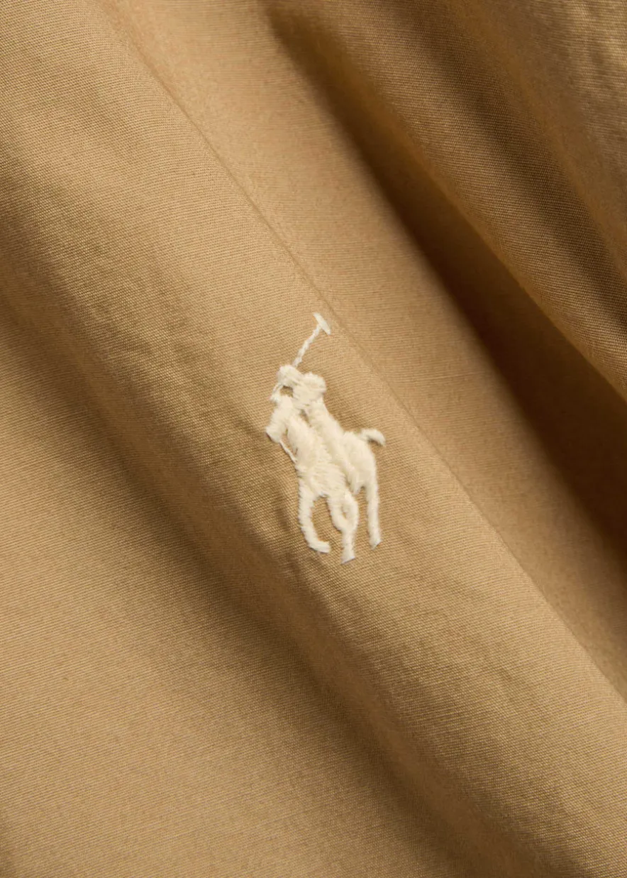Logo-embroidered cotton-poplin jacket
