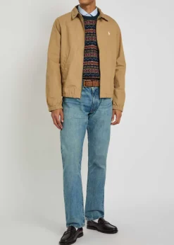 Logo-embroidered cotton-poplin jacket