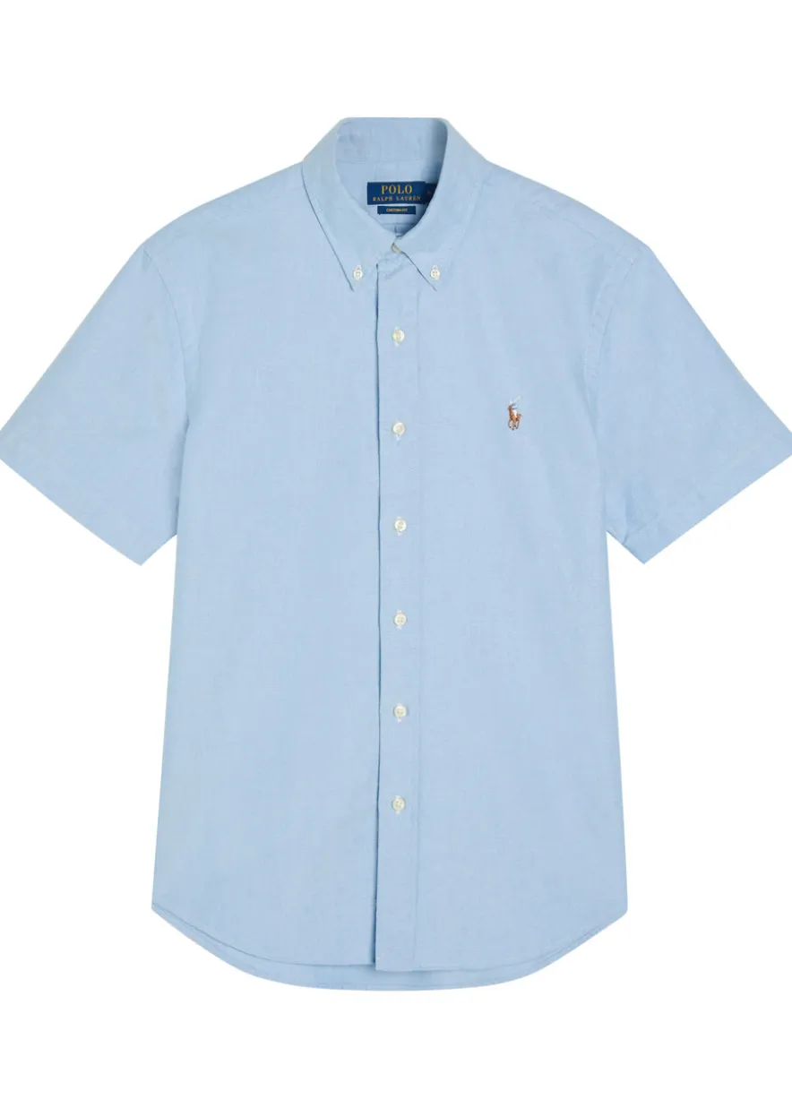 Logo-embroidered cotton shirt