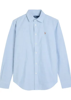 Logo-embroidered cotton shirt