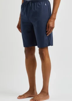 Logo-embroidered cotton shorts