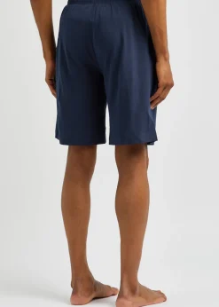Logo-embroidered cotton shorts